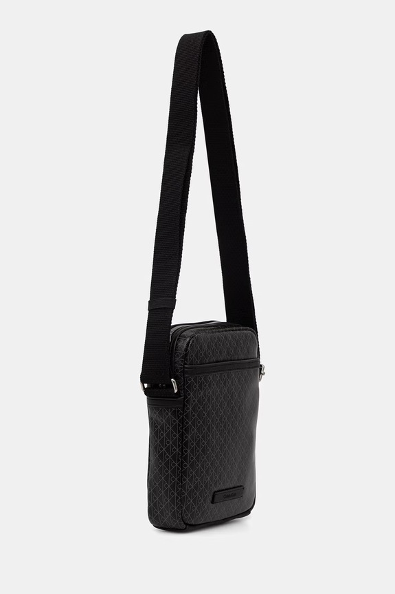 Calvin Klein saszetka męska z imitacji skóry LV04D3334G czarny SS26