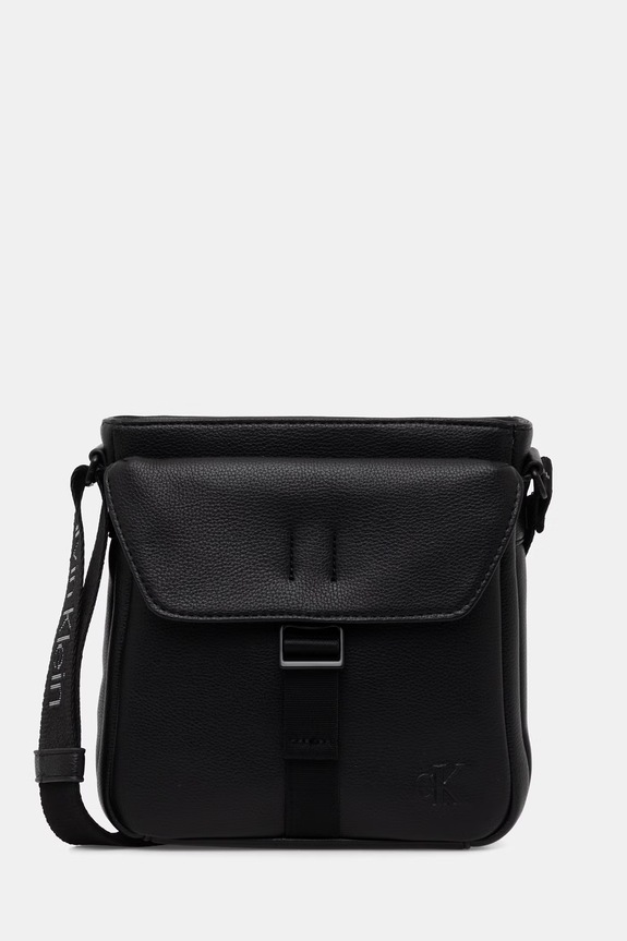 Calvin Klein saszetka męska z imitacji skóry czarny LV04D3343G