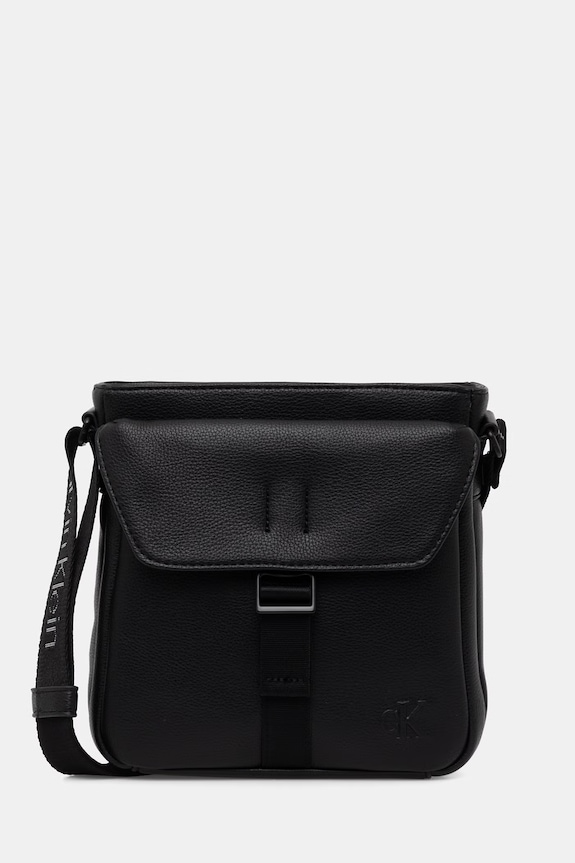 Calvin Klein saszetka męska z imitacji skóry czarny LV04D3343G