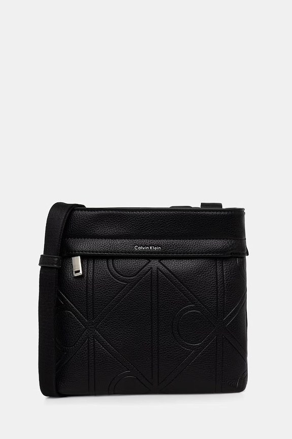 Calvin Klein saszetka męska z imitacji skóry czarny LV04D3370G