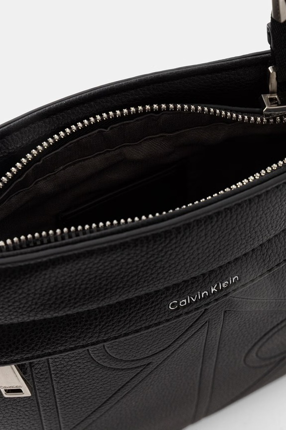 Calvin Klein saszetka męska z imitacji skóry LV04D3370G czarny