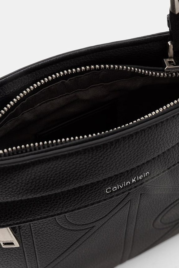 Calvin Klein saszetka męska z imitacji skóry LV04D3370G czarny