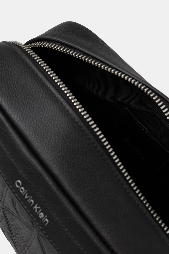 Calvin Klein kozmetická taška pánska kožená čierna LV04D1179G