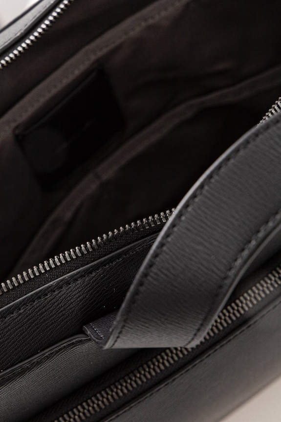 Calvin Klein aktówka męska z imitacji skóry LV04D3290G czarny