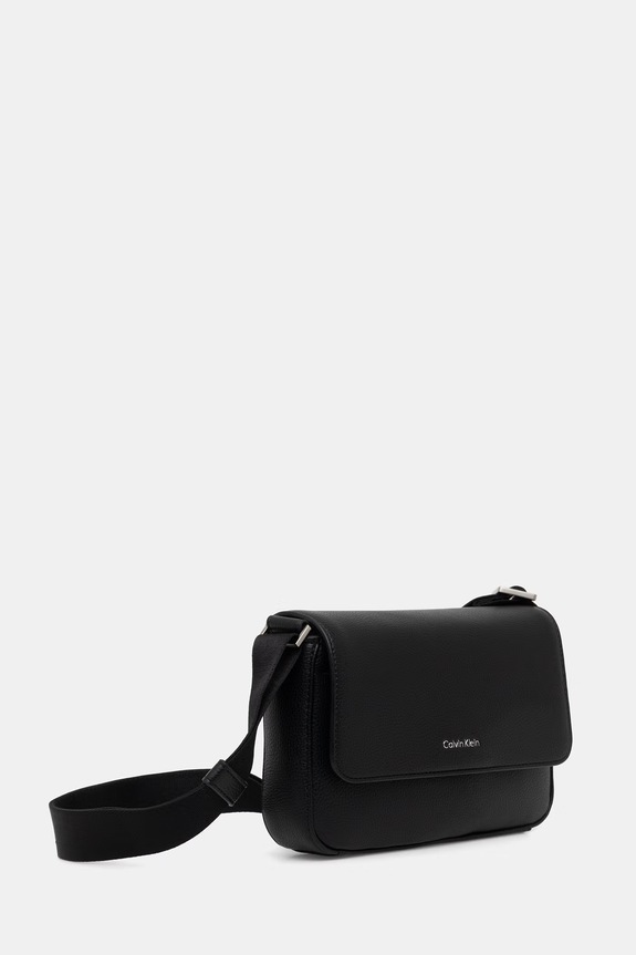 Calvin Klein saszetka damska z imitacji skóry LV04D3327G czarny SS26