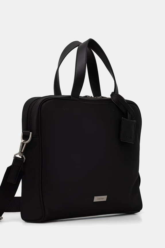 Calvin Klein puzdro na notebook pánske z imitácie kože LV04D3351G čierna SS26
