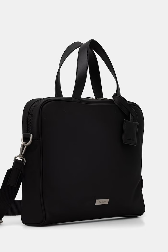 Calvin Klein puzdro na notebook pánske z imitácie kože LV04D3351G čierna SS26