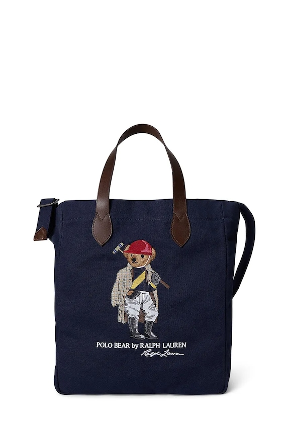 Polo Ralph Lauren torba materiałowa męska bawełniana granatowy 405P08098