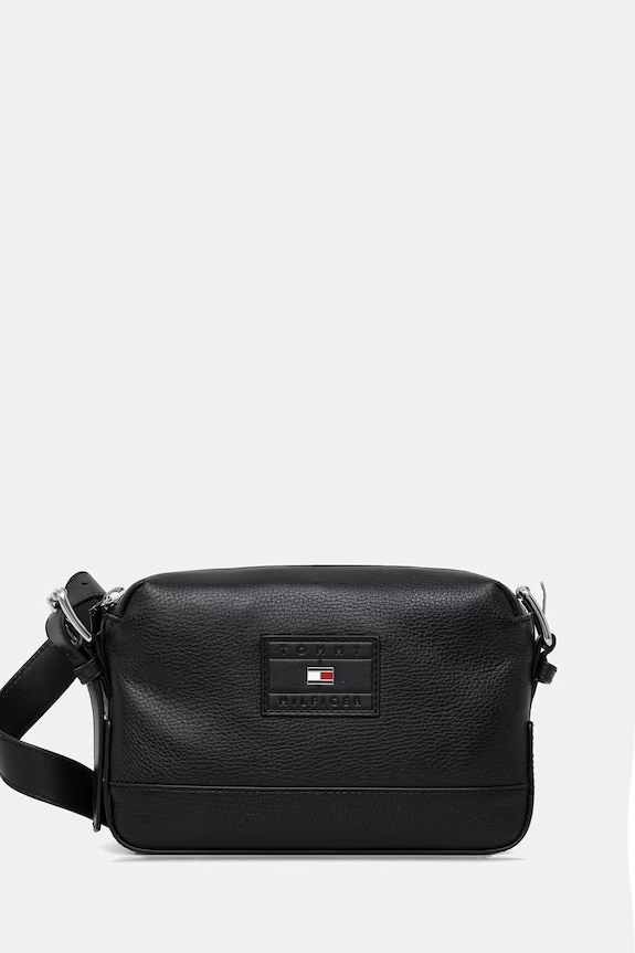 Tommy Hilfiger nerka na ramię męska z imitacji skóry czarny AM0AM14136