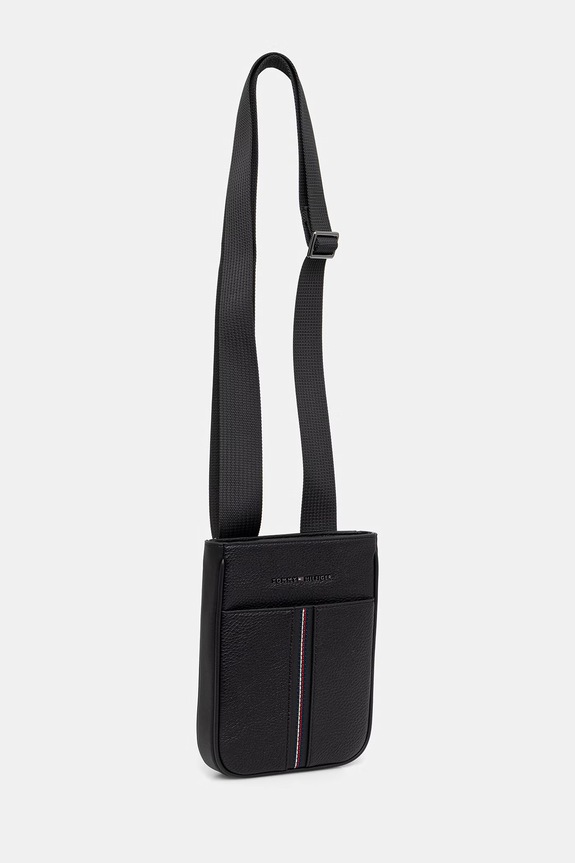 Tommy Hilfiger gentuță de umăr pentru bărbați cu imitație de piele AM0AM14169 negru SS26