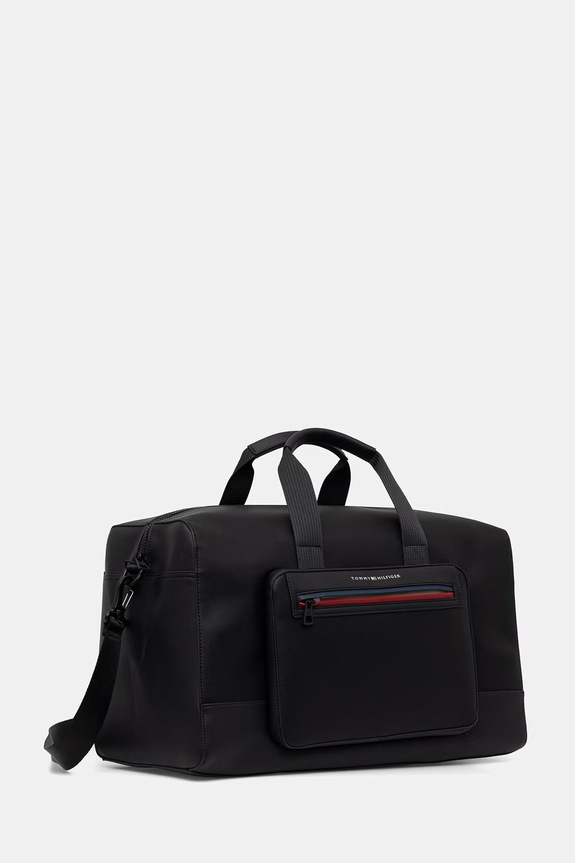 Tommy Hilfiger geantă pentru bărbați, cu imitație de piele AM0AM14160 negru SS26