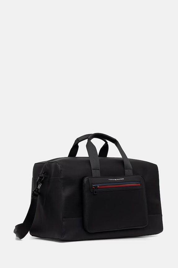 Tommy Hilfiger geantă pentru bărbați, cu imitație de piele AM0AM14160 negru SS26