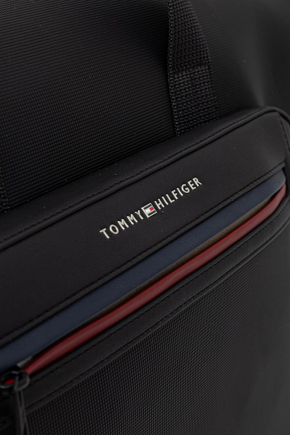 Tommy Hilfiger geantă pentru bărbați, cu imitație de piele AM0AM14160 negru