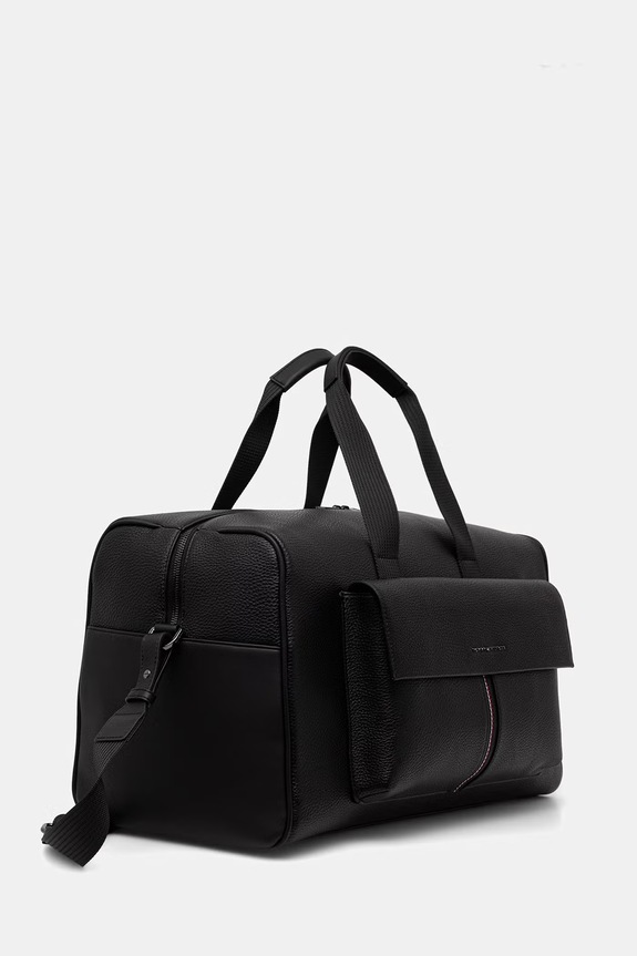 Tommy Hilfiger torba męska z imitacji skóry AM0AM14167 czarny SS26