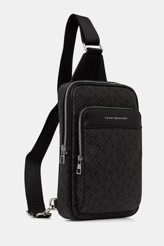 Tommy Hilfiger Σακίδιο ανδρικό από απομίμηση δέρματος AM0AM14140 μαύρο SS26