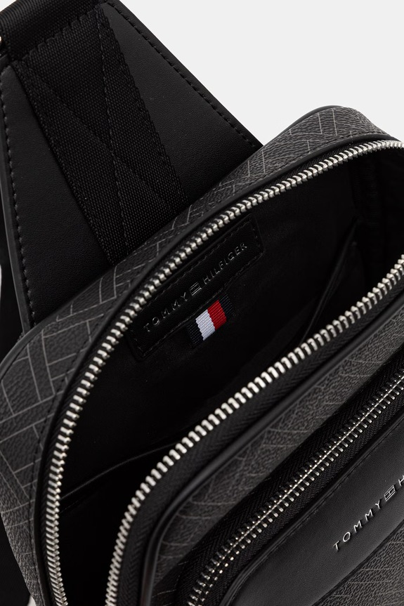 Tommy Hilfiger Σακίδιο ανδρικό από απομίμηση δέρματος AM0AM14140 μαύρο