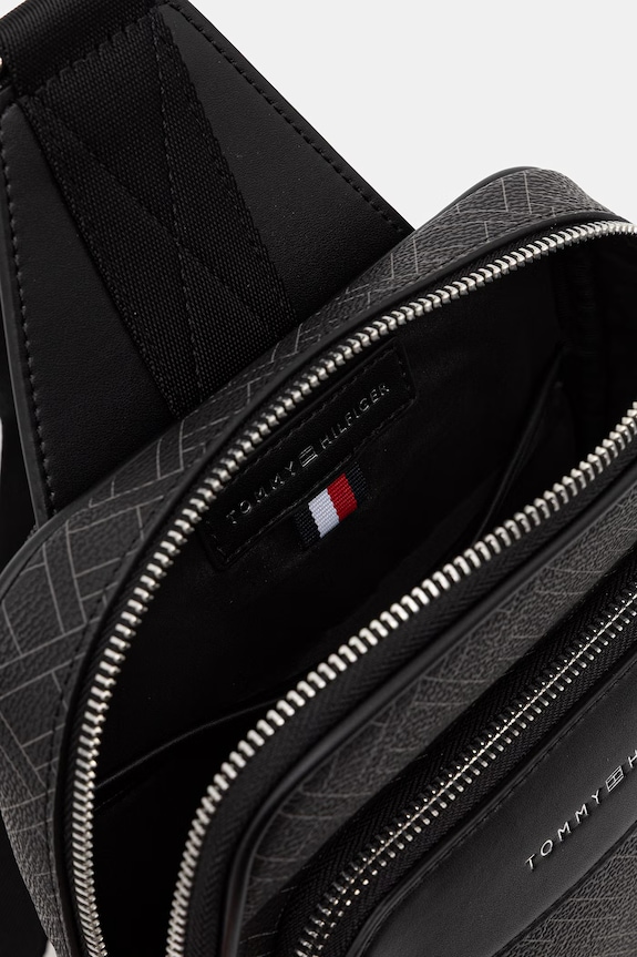 Tommy Hilfiger Σακίδιο ανδρικό από απομίμηση δέρματος AM0AM14140 μαύρο