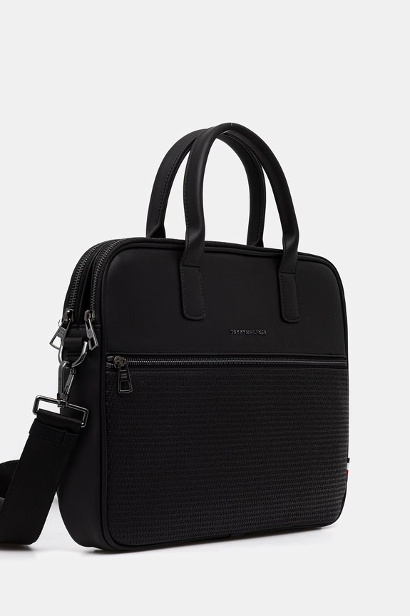 Tommy Hilfiger taška pánska z imitácie kože AM0AM14094 čierna SS26