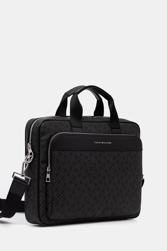 Tommy Hilfiger taška pánska z imitácie kože AM0AM14141 čierna SS26