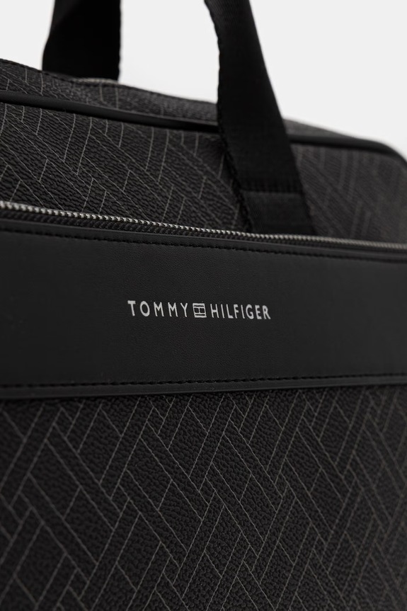 Tommy Hilfiger taška pánska z imitácie kože čierna AM0AM14141