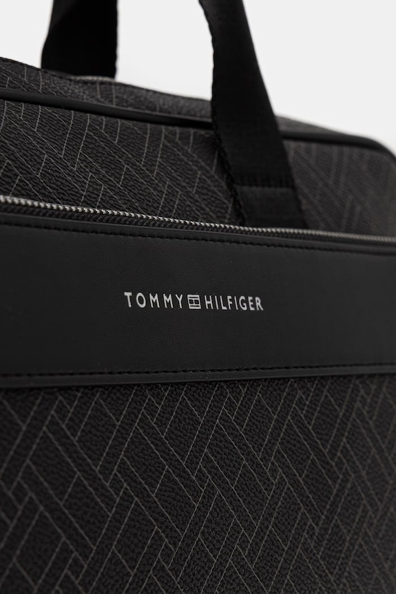 Tommy Hilfiger taška pánska z imitácie kože čierna AM0AM14141
