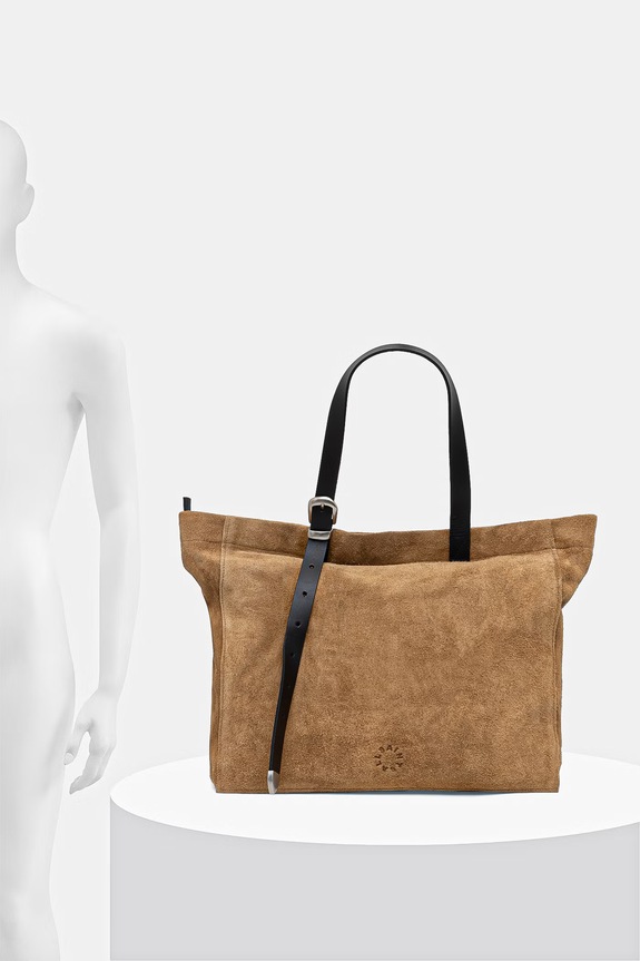 Torba od brušene kože AllSaints HAVEN M019XE