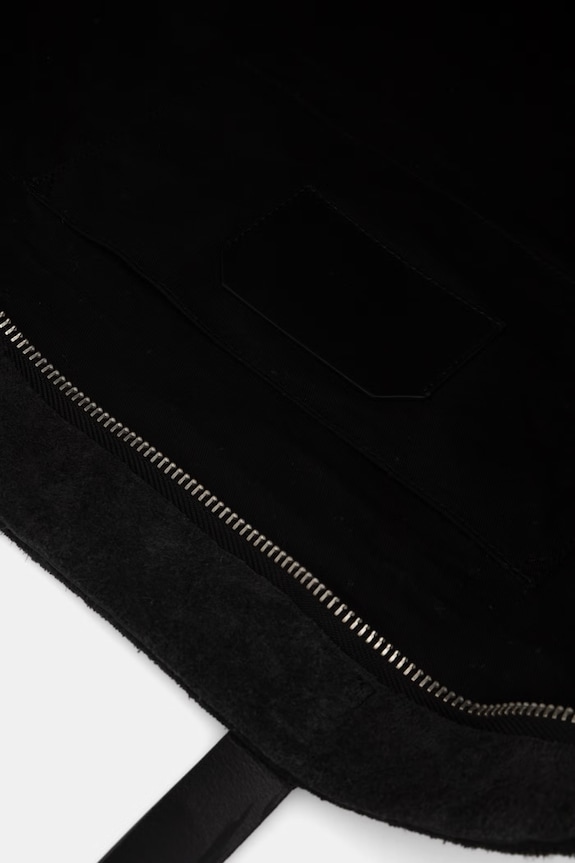 Torba od brušene kože AllSaints HAVEN M186XD crna