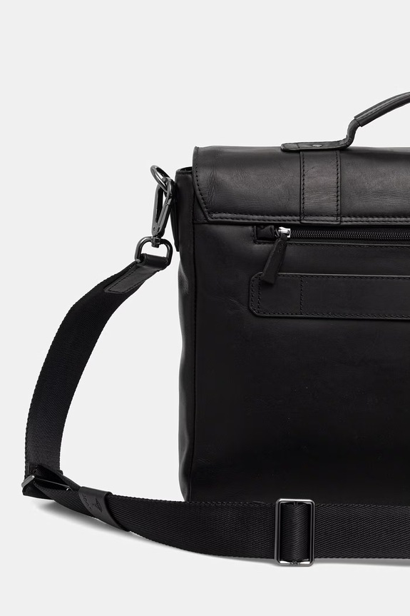 Αξεσουάρ Joop! τσάντα ανδρική δερμάτινη Cerratano Kreon 4140008256 μαύρο