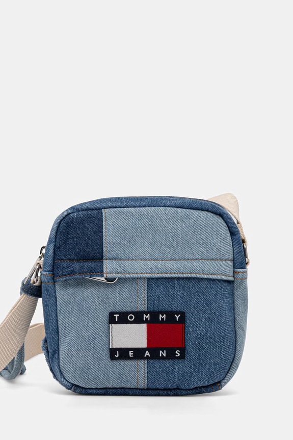 Tommy Jeans saszetka na ramię męska jeansowa niebieski AM0AM14287