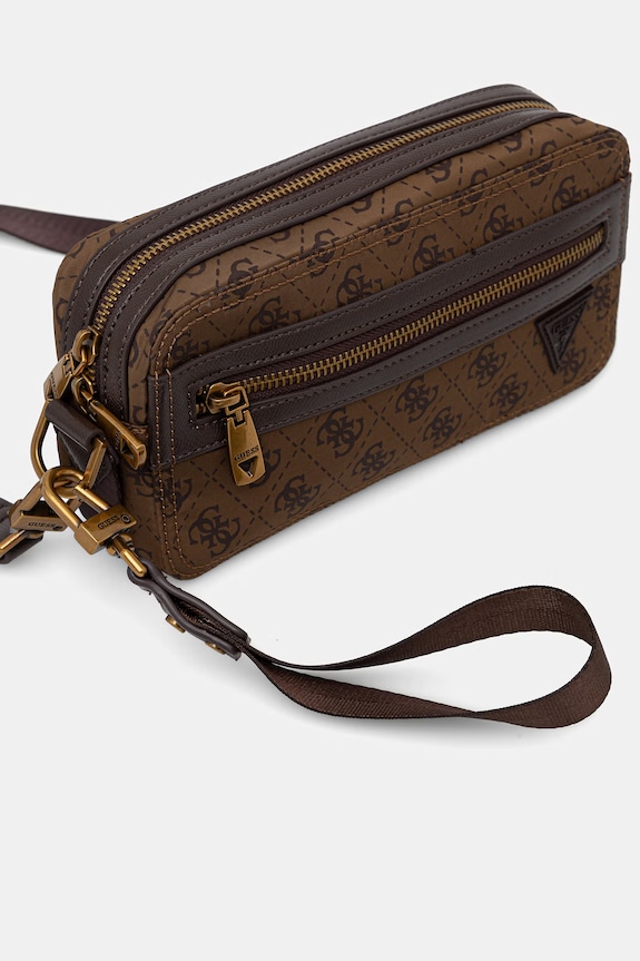 Guess taštička pánská BERLIN hnědá HMBENP.P6250
