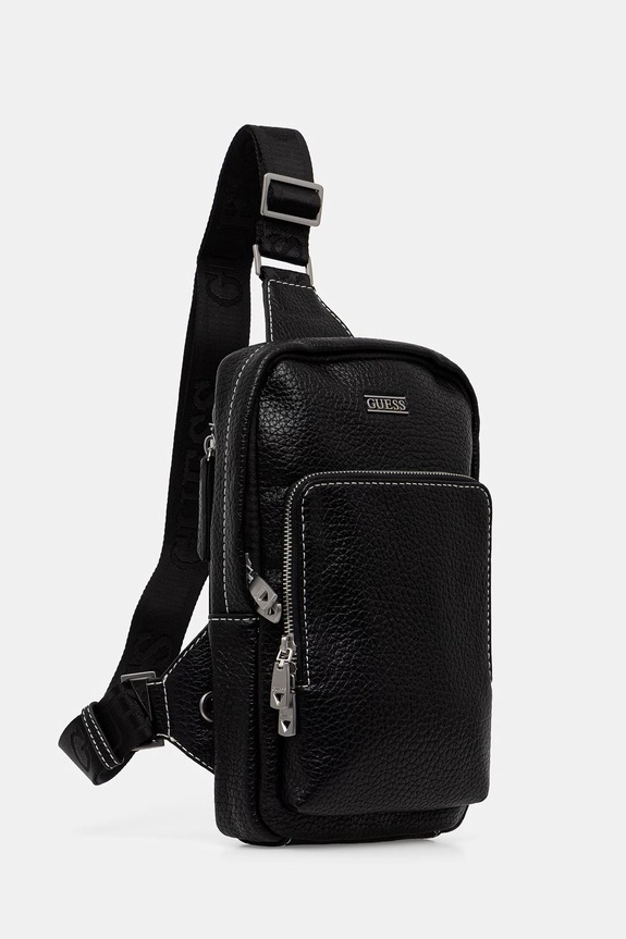 Guess mestský ruksak pánsky z imitácie kože BOSTON HMBOGS.P6226 čierna SS26