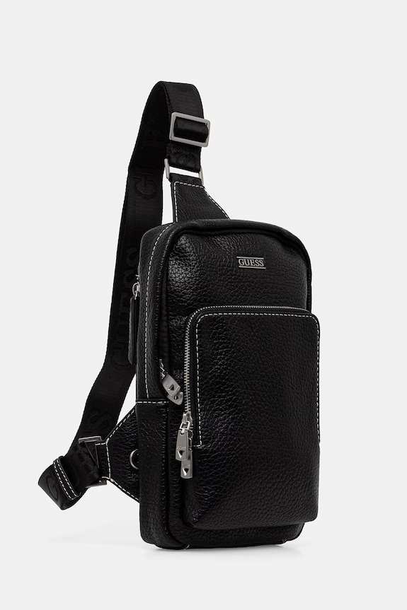 Guess mestský ruksak pánsky z imitácie kože BOSTON HMBOGS.P6226 čierna SS26