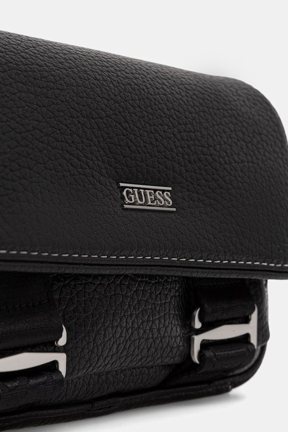 Guess saszetka męska z imitacji skóry BOSTON czarny HMBOGS.P6264