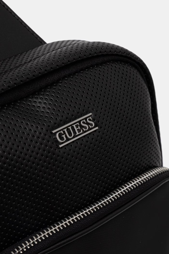 Guess plecak męski z imitacji skóry BOSTON czarny HMBOSP.P6226