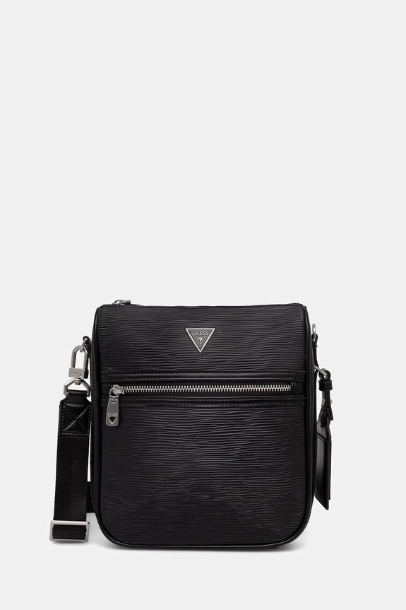 Guess saszetka na ramię męska z imitacji skóry MILANO czarny HMMIPW.P6217