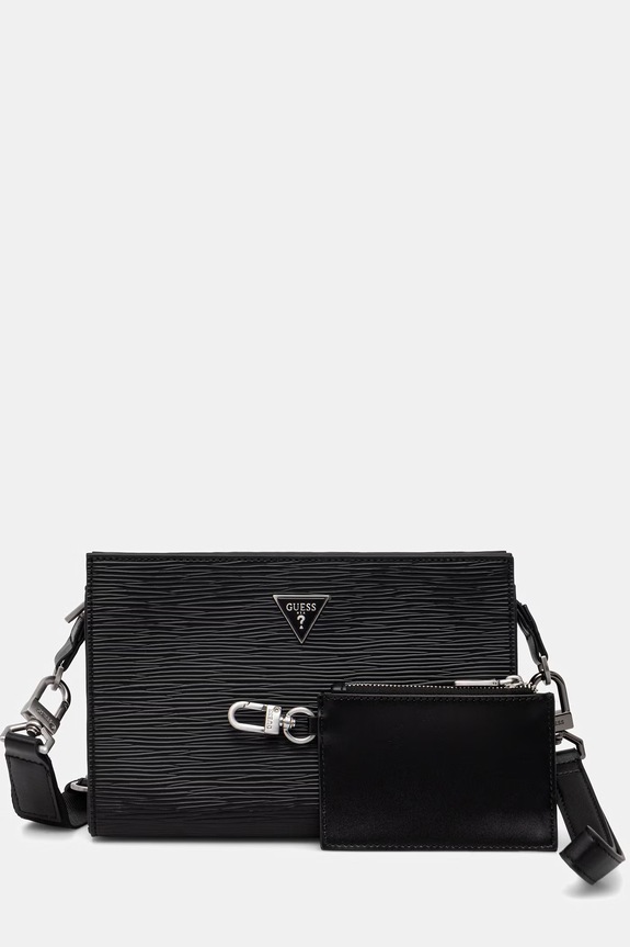 Guess saszetka na ramię męska z imitacji skóry MILANO czarny HMMIPW.P6257