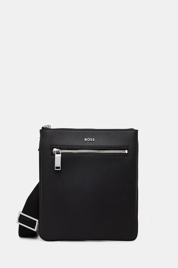 BOSS borsetă de umăr pentru bărbați, din piele negru 50558444