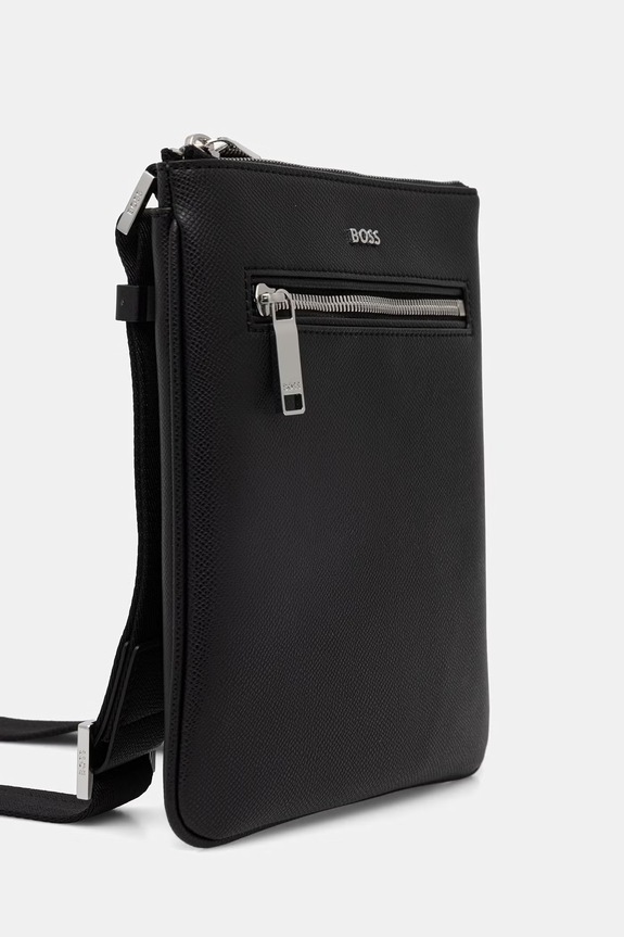 BOSS borsetă de umăr pentru bărbați, din piele 50558444 negru SS26