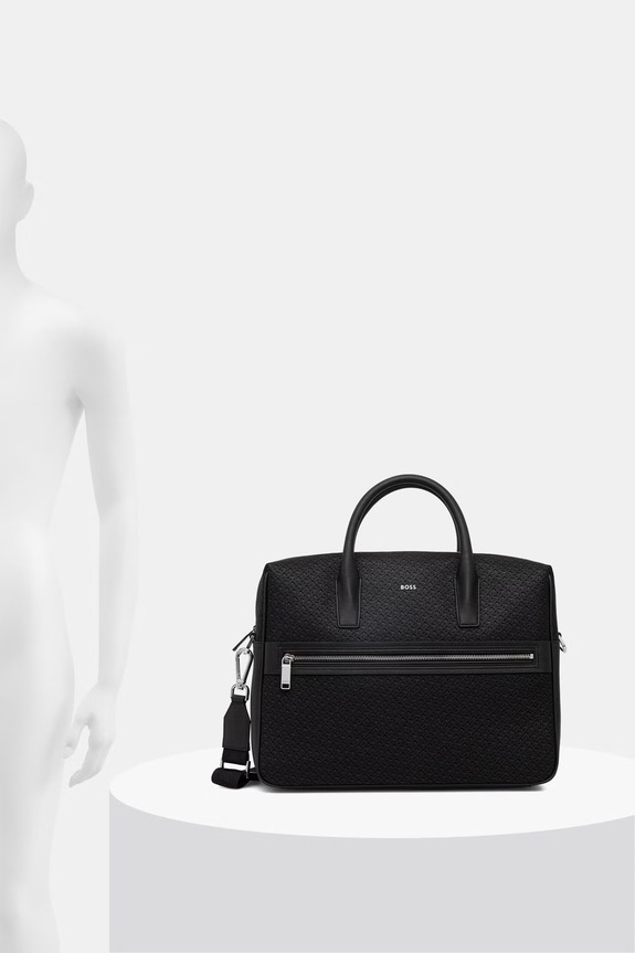 BOSS torba na laptopa męska skórzana 50563721