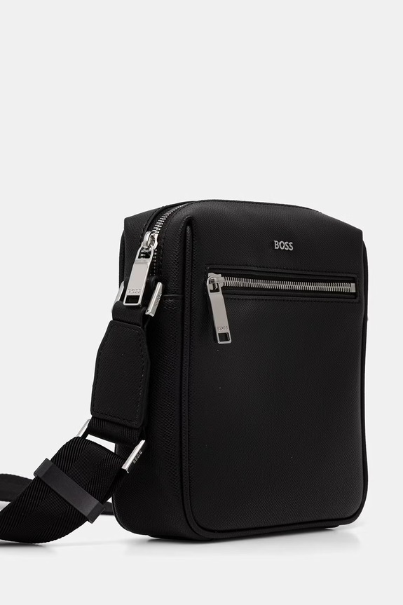 BOSS Mala torba preko ramena za muškarce kožna 50563858 crna SS26