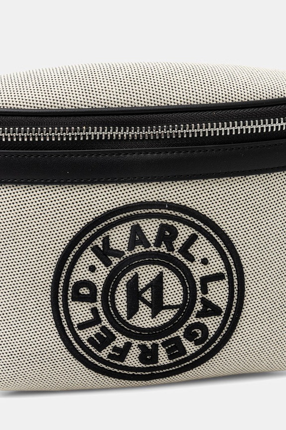 Karl Lagerfeld τσαντάκι μέσης που φοριέται στους ώμους γυναικείο βαμβακερό μπεζ B2M30197