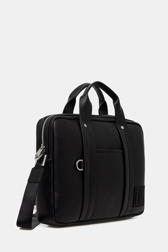 Karl Lagerfeld aktówka męska z imitacji skóry B2M30191 czarny SS26
