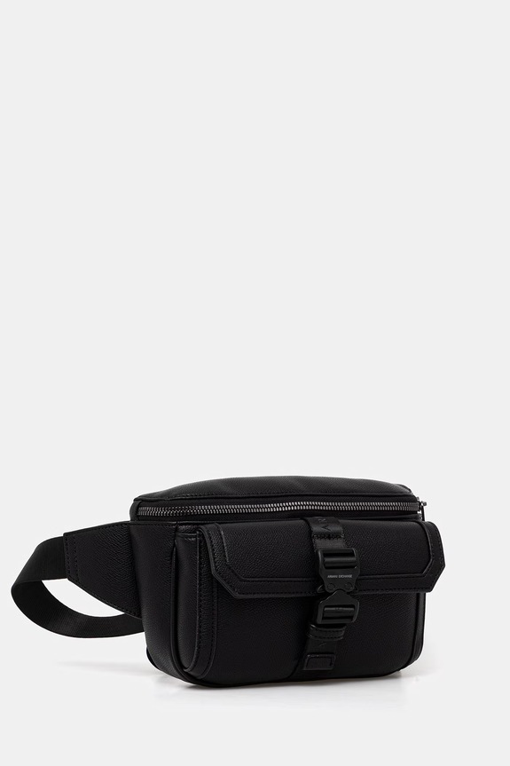 Armani Exchange nerka męska z imitacji skóry XM002566.AF22537 czarny SS26