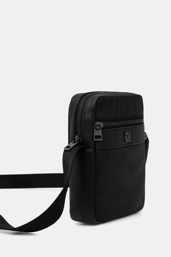 HUGO сумка на плече чоловіча зі штучної шкіри QUANTIC NS ZIP 50563690 чорний SS26