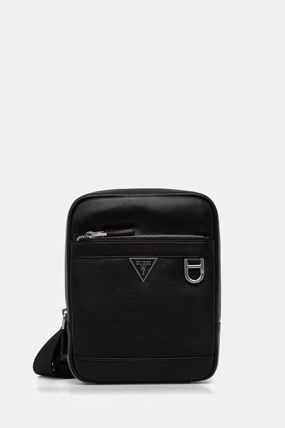 Guess borsetă pentru bărbați, din piele MONACO negru HMMOSE.P6159