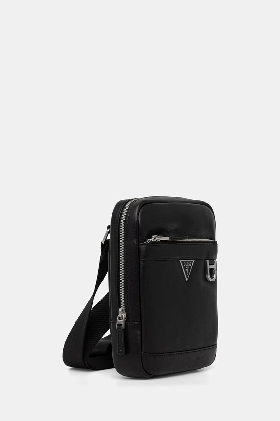 Guess borsetă pentru bărbați, din piele MONACO HMMOSE.P6159 negru SS26