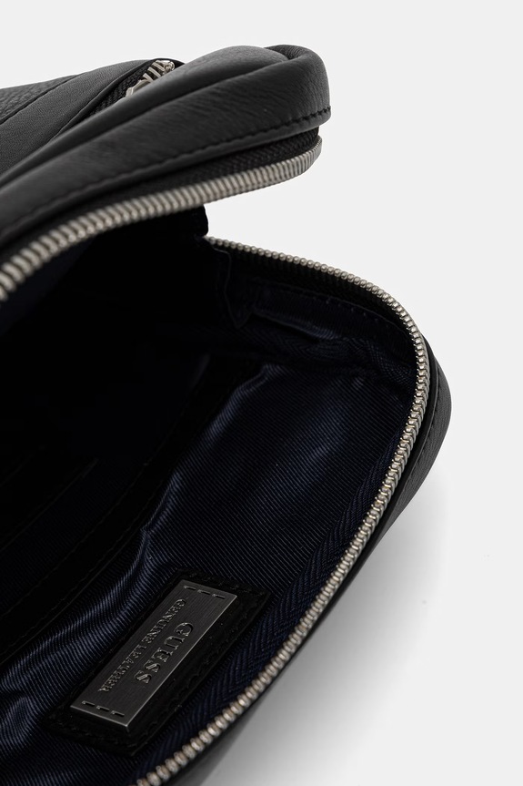 Guess borsetă pentru bărbați, din piele MONACO negru HMMOSE.P6159
