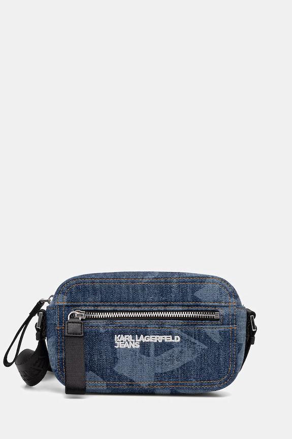 Чанта през рамо Karl Lagerfeld Jeans текстилен син B2M30165