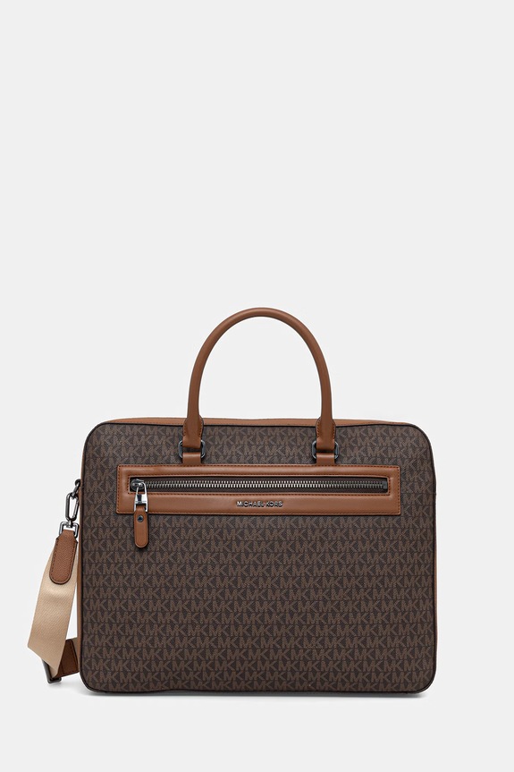 Taška Michael Kors imitácia kože hnedá 33S6LJSA6B