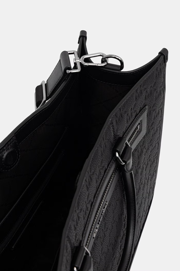 Michael Kors Τσάντα ανδρική δερμάτινη 33S6LJST4L μαύρο